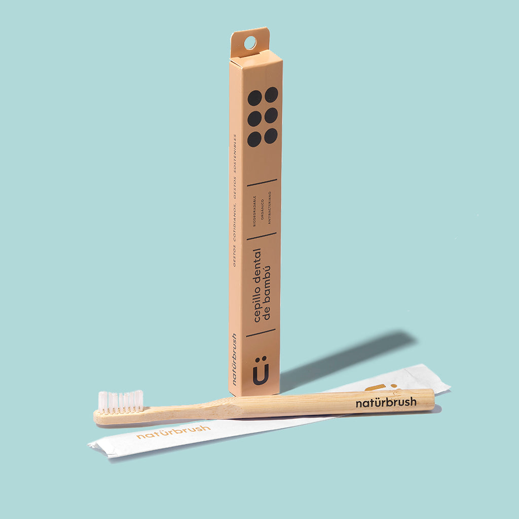 cepillo dental bambú natürbrush adulto. Nude